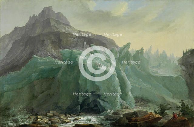 Lower Grindelwald Glacier, with the Lütschine River and Mettenberg, 1774.