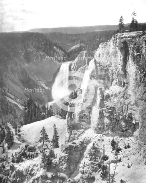 Lower Falls of the Yellowstone, Wyoming, USA, c1900.  Creator: Unknown.
