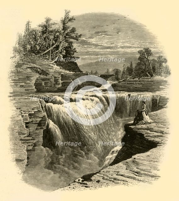 'Lower Falls, Portage', 1874.  Creator: John Douglas Woodward.