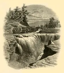 Lower Falls, Portage 1874. Creator: John Douglas Woodward