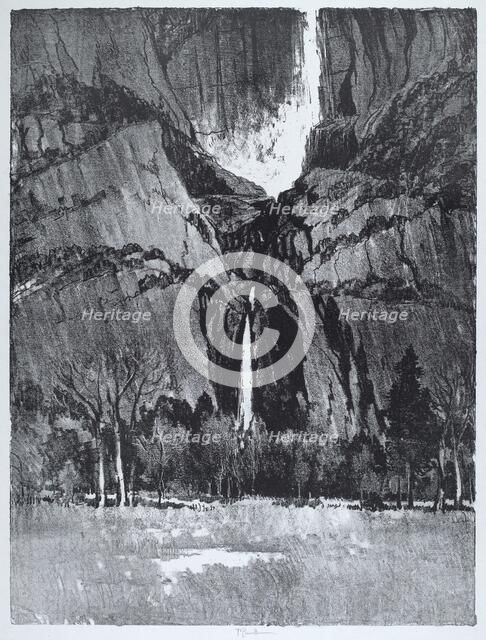 Lower Falls, Yosemite, 1912. Creator: Joseph Pennell.