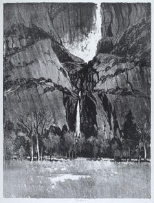 Lower Falls, Yosemite, 1912. Creator: Joseph Pennell
