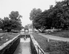 Lower locks, C & O canal, Washington, D.C., c.between 1910 and 1920. Creator: Unknown