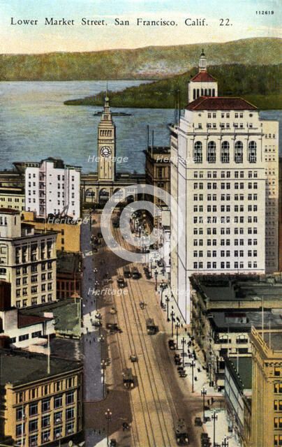Lower Market Street, San Francisco, California, USA, 1926. Artist: Unknown