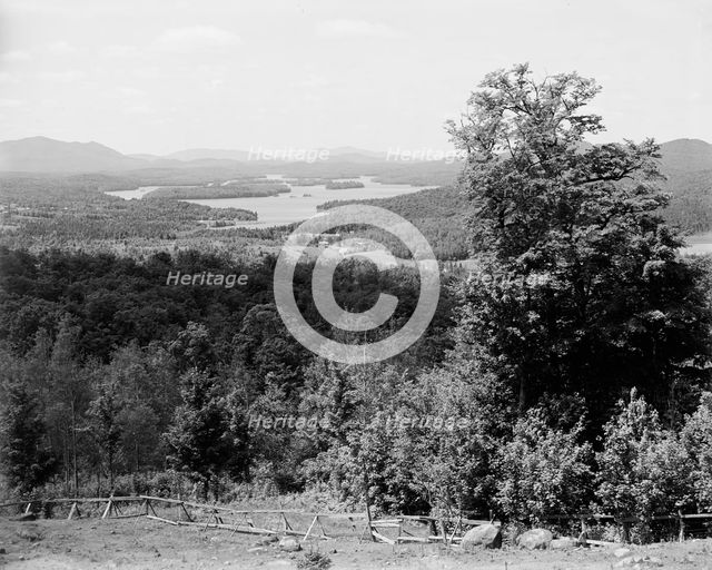 Lower Saranac Lake from Mount Pisgah, Adirondack Mtns., N.Y., between 1900 and 1910. Creator: Unknown.