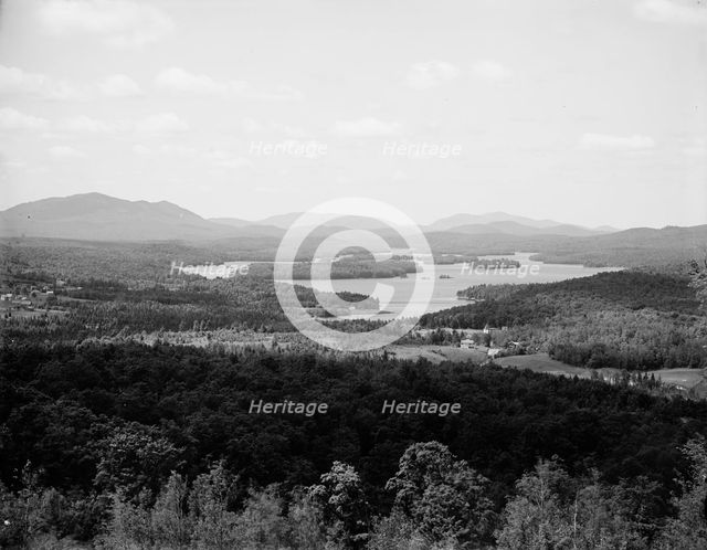Lower Saranac Lake from Mount Pisgah, Adirondack Mtns., N.Y., between 1900 and 1910. Creator: Unknown.