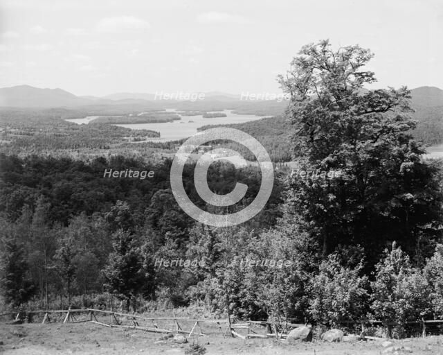 Lower Saranac Lake from Mount Pisgah, Adirondack Mtns., N.Y., between 1900 and 1910. Creator: Unknown.