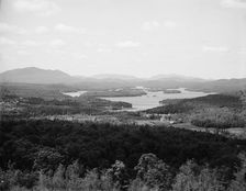 Lower Saranac Lake from Mount Pisgah, Adirondack Mtns., N.Y., between 1900 and 1910. Creator: Unknown