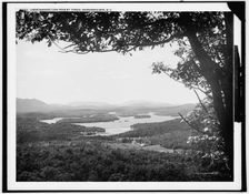 Lower Saranac Lake from Mt. Pisgah, Adirondack Mts., N.Y., c1902. Creator: William H. Jackson