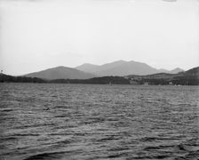Lower Saranac Lake from Shingle Bay Point, Adirondack Mts., N.Y., between 1900 and 1910. Creator: Unknown