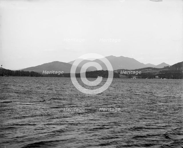 Lower Saranac Lake from Shingle Bay Point, Adirondack Mts., N.Y., between 1900 and 1910. Creator: Unknown.