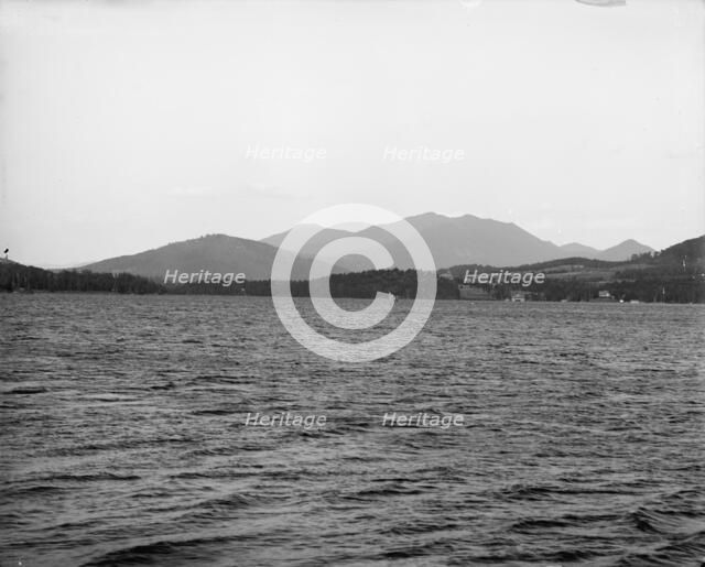 Lower Saranac Lake from Shingle Bay Point, Adirondack Mts., N.Y., between 1900 and 1910. Creator: Unknown.