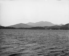 Lower Saranac Lake from Shingle Bay Point, Adirondack Mts., N.Y., between 1900 and 1910. Creator: Unknown