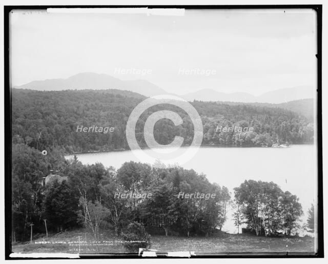 Lower Saranac Lake from the Algonquin, Adirondack Mountains, c1902. Creator: William H. Jackson.