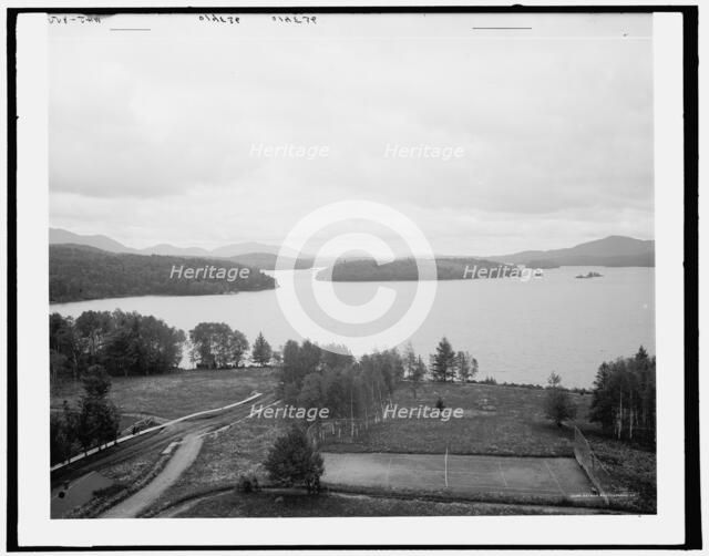 Lower Saranac Lake from the Algonquin, Adirondack Mountains, c1902. Creator: William H. Jackson.