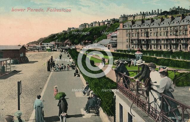 'Lower Parade, Folkestone', late 19th-early 20th century. Artist: Unknown.
