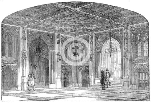 Lower Waiting-Hall, House of Commons, 1856.  Creator: Unknown.