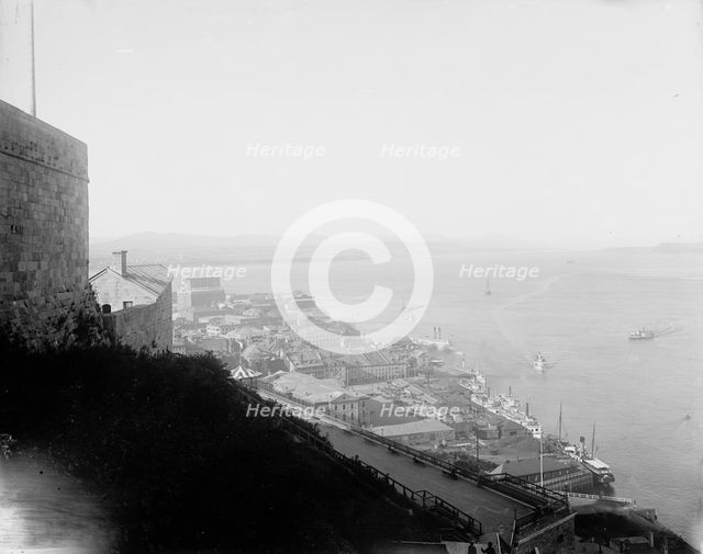 Lower town from the Citadel, Quebec, between 1900 and 1906. Creator: Unknown.