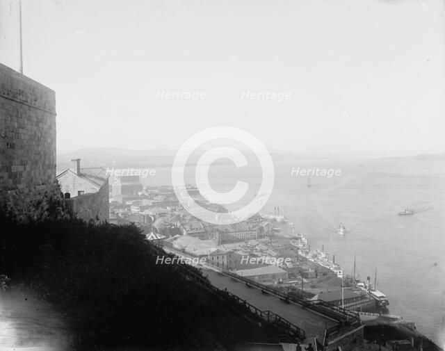 Lower town from the Citadel, Quebec, between 1900 and 1906. Creator: Unknown.