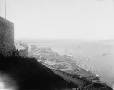 Lower town from the Citadel, Quebec, between 1900 and 1906. Creator: Unknown