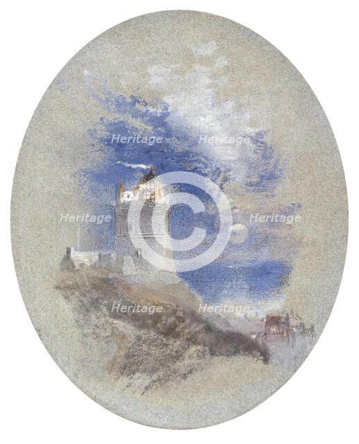 Lowestoffe Lighthouse, about 1827. Creator: JMW Turner.