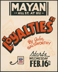 Loyalties, Los Angeles, [193-]. Creator: Unknown