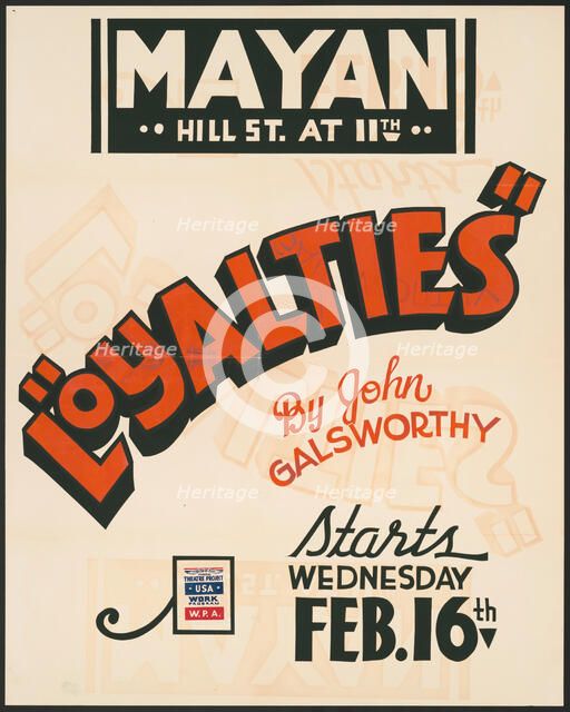 Loyalties, Los Angeles, [193-]. Creator: Unknown.