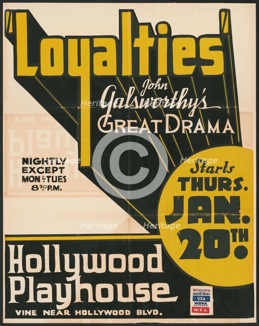 Loyalties, Los Angeles, 1938. Creator: Unknown.