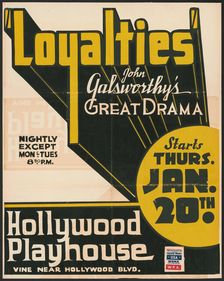 Loyalties, Los Angeles, 1938. Creator: Unknown