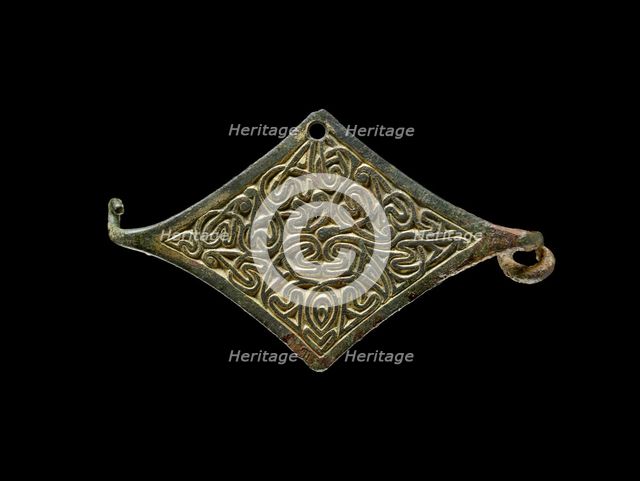 Lozenge shape brooch, Anglo-Saxon Period, c410-1066. Artist: Unknown.