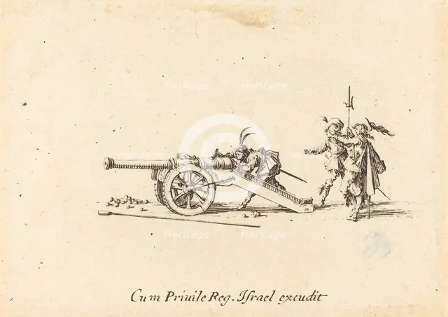 Loading the Cannon, 1634/1635. Creator: Jacques Callot.