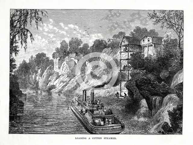 'Loading a Cotton Steamer', 1877. Artist: Unknown