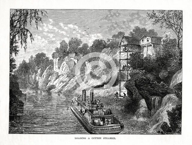 'Loading a Cotton Steamer', 1877. Artist: Unknown