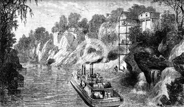 Loading a cotton steamer, USA, c1880. Artist: Unknown