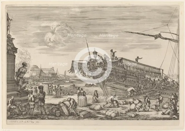 Loading a Ship, probably c. 1654/1655. Creator: Stefano della Bella.
