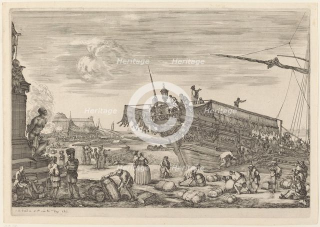 Loading a Ship, probably c. 1654/1655. Creator: Stefano della Bella.