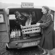 Loading a van, Newport Pagnell, Milton Keynes, 09/1958. Creator: John Laing plc