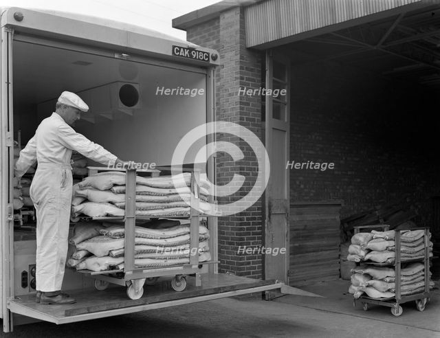 Loading area at the Danish Bacon company, Kilnhurst, South Yorkshire, 1968. Artist: Michael Walters
