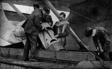 Loading bombs on to an RAF aircraft during World War II, c1940 (1943)