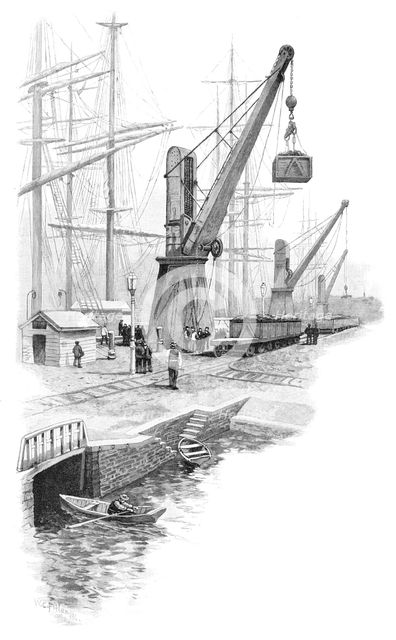 Loading coal at Newcastle, New South Wales, Australia, 1886.Artist: WC Fitler