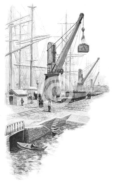 Loading coal at Newcastle, New South Wales, Australia, 1886.Artist: WC Fitler