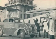 Loading mails on board an Imperial Airways liner at Croydon Airport, c1936 (c1937). Artist: GPO