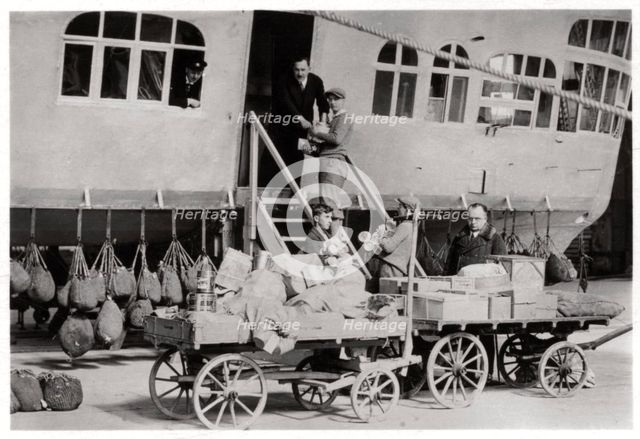 Loading provisions, Zeppelin LZ 127 'Graf Zeppelin', 1933. Artist: Unknown