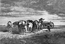 "Loading Sand - Pas de Calais: Threatening Weather", by R. Beavis, Royal Academy Exhibition, 1868. Creator: Mason Jackson