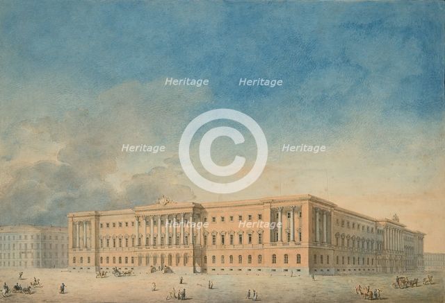 Lobanov-Rostovsky Palace in Saint Petersburg. Artist: Anonymous  