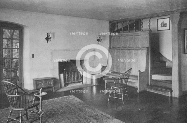 Lobby and stairs to women's lockers, Oakland Golf Club, Bayside, New York, 1923. Artist: Unknown.