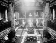 Lobby, Jefferson Hotel, Richmond, Va., c.between 1910 and 1920. Creator: Unknown