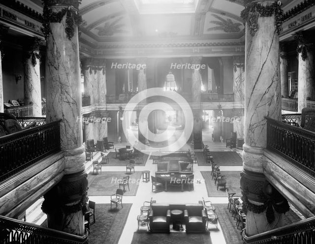 Lobby, Jefferson Hotel, Richmond, Va., c.between 1910 and 1920. Creator: Unknown.