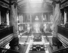 Lobby, Jefferson Hotel, Richmond, Va., c.between 1910 and 1920. Creator: Unknown