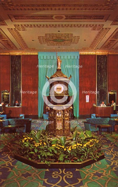 Lobby of the Waldorf-Astoria Hotel, New York City, New York, USA, 1965. Artist: Unknown